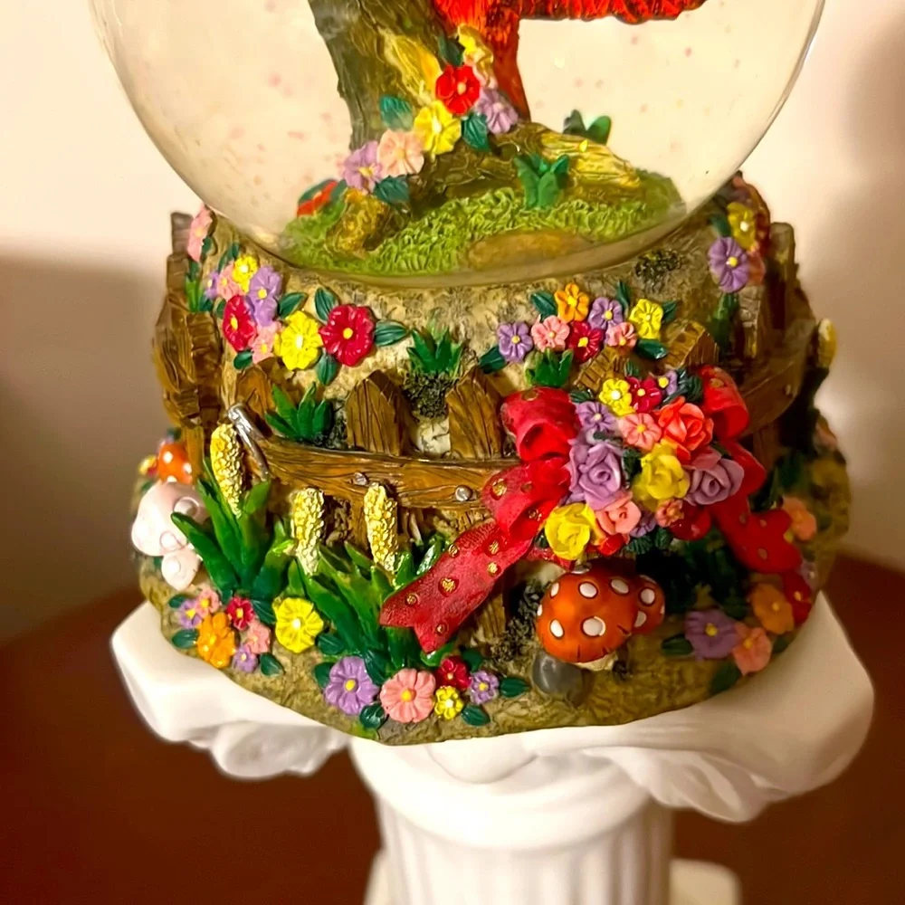 Musical Globe with Cardinal Birds. Everything Is Beautiful!